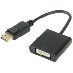 Displayport male to dvi 24 + 5 adaptateur femelle, longueur de cble: 12cm (noir)