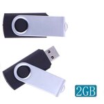 Disque flash 2 go twister usb2. 0 (noir)