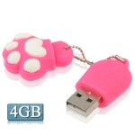 Disque flash usb 2. 0 en silicone avec patte anti - poussière en forme de patte de 4 go (prune rouge) ... Disque flash usb 2. 0 en silicone avec patte anti - poussière en forme de patte de 4 go (prune rouge) ...