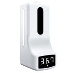 Distributeur automatique de gel hydroalcoolique sans contact 1000 ml + prise de temprature (blanc)