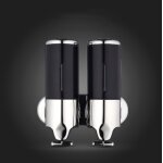 Distributeur manuel de douche  double htel, bouteille de savon de lavage de shampooing liquide fixe ...