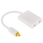 Diviseur audio numrique fibre optique toslink 1  2 cble adaptateur pour lecteur dvd (blanc)
