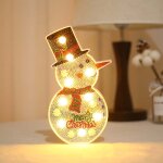 Diy diamant peinture led night light sticking diamond dcoration de nol lampe de table (bonhomme de ...