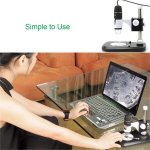 Dms - mds800 40x - 800x loupe 2. 0mp capteur d image microscope numrique usb avec 8 led et support profession ...