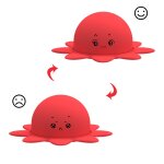 Double expression flip poup�es poulpe silicone unzip toys, hauteur: 4. 9cm (rouge)