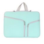 Double pocket zip sac  main pour ordinateur portable pour macbook air 11, 6 pouces (vert)