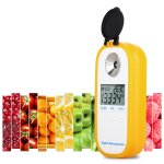 Dr103 rfractomtre numrique lcd affichage brxi fruit  jus de fruit compteur de sucre rfractomtre ...