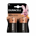Duracell battery (lr20) d alkaline basic (2 batteries / blister) 1. 5v