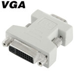 Dvi - i 24 + 5 broches femelle  vga 15 broches convertisseur mle adaptateur