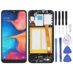 �cran lcd tft pour samsung galaxy a20e assemblage complet du num�riseur avec cadre (noir)