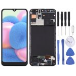 �cran lcd tft pour samsung galaxy a30s assemblage complet du num�riseur avec cadre (noir)