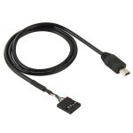 Embase femelle 5 broches pour carte mre vers mini cble usb mle, longueur: 50cm