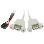 Embase interne  9 broches vers un cble de montage af 2x usb 2. 0, longueur: 30cm