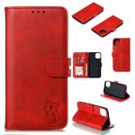 Embys happy happy cat motif horizontal flip cuir coffret avec support & card slots & portefeuille pour ...