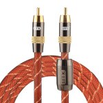 Emk tz / a 2 m od8. 0mm plaqu or tte mtallique rca  rca fiche cble coaxial numrique cble audio ...