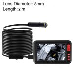 Endoscope d'inspection hd1080p p20 � �cran de 4, 3 pouces avec 8 led, longueur : 2 m, diam�tre de la ...