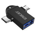 Enkay enk - at112 2 in 1 type - c + micro usb vers usb 3. 0 adaptateur otg en alliage en aluminium (noir) ... Enkay enk - at112 2 in 1 type - c + micro usb vers usb 3. 0 adaptateur otg en alliage en aluminium (noir) ...