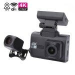 Enregistreur de conduite de voiture � double enregistrement m200 44k hd avec fonction wifi + gps