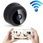 Enregistreur grand angle de vision nocturne de camra rseau sans fil a9 1080p wifi (noir)