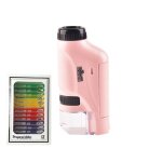 Équipement de laboratoire portable pour enfants microscope jouets, couleur: lite + spécimen (rose) Équipement de laboratoire portable pour enfants microscope jouets, couleur: lite + spécimen (rose)