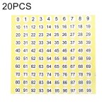 �tiquette de taille de chaussure d'autocollant de num�ro de forme ronde de 20 pi�ces, num�ro 0 - 99