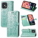 �tui de cuir horizontal horizontal de chat et de chien mignon avec support et portefeuille et portefeuille ...