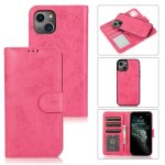 Étui en cuir horizontal horizontal rétro 2 en 1 et portefeuille pour iphone 13 mini (rose) Étui en cuir horizontal horizontal rétro 2 en 1 et portefeuille pour iphone 13 mini (rose)