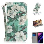 Etui en cuir � rabat horizontal avec dessin en couleur 3d, avec support, fente pour carte et portefeuille ...