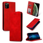 Etui en cuir avec rabat horizontal magntique business skin feel pour iphone 11 pro max (rouge)