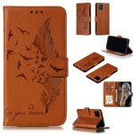 Etui en cuir à rabat horizontal avec motif de plume et texture litchi avec emplacements pour portefeuille ... Etui en cuir à rabat horizontal avec motif de plume et texture litchi avec emplacements pour portefeuille ...