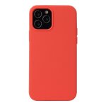 �tui de protection des chocs en silicone liquide de couleur solide pour iphone 13 pro (rouge corail)