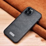 �tui de protection en cuir tpu + sulada pockeproof pour iphone 13 pro (noir)