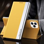 �tui ultra - mince � flip horizontal ultra - mince de la face �lectrolytique avec support pour iphone ...
