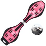 Fashion vulcan pattern two - wheeled skateboard luminous flash wheel vitality board (rose)