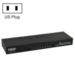 Fjgear fj - 810uk commutateur kvm usb 8 en 1 avec commutateur de bureau, type de prise : prise us (noir) ...