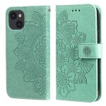 Fleurs 7 - petal motif de gaufrage horizontal flip pu coque en cuir pu avec support et carte de portefeuille ...