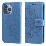 Fleurs 7 - ptales motif de gaufrage horizontal flip pu coque en cuir pu avec support et carte de portefeuille ...