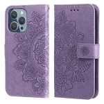 Fleurs 7 - ptales motif de gaufrage horizontal flip pu housse en cuir pu avec support et carte de portefeuill ...