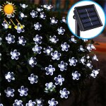 Forme de fleur de pêcher 50 led jardin extérieur imperméable à l'eau noël fête du printemps décoration ... Forme de fleur de pêcher 50 led jardin extérieur imperméable à l'eau noël fête du printemps décoration ...