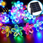 Forme de fleur de pêcher 50 led jardin extérieur imperméable à l'eau noël fête du printemps décoration ... Forme de fleur de pêcher 50 led jardin extérieur imperméable à l'eau noël fête du printemps décoration ...