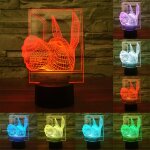 Forme d �ne 7 couleurs de d�coloration lampe de st�r�o visuelle cr�ative commande de commutation tactile ...