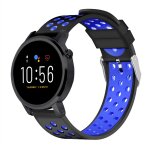 Pour fossil gen 5 carlyle / julianna / garrett / carlyle hr bracelet de montre en silicone bicolore (bleu) ...