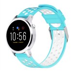 Pour fossil gen 5 carlyle / julianna / garrett / carlyle hr bracelet de montre en silicone bicolore (bleu ...