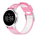 Pour fossil gen 5 carlyle / julianna / garrett / carlyle hr bracelet de montre en silicone bicolore (rose) ...