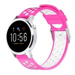 Pour fossil gen 5 carlyle / julianna / garrett / carlyle hr bracelet de montre en silicone bicolore (rose ...