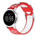Pour fossil gen 5 carlyle / julianna / garrett / carlyle hr bracelet de montre en silicone bicolore (rouge) ...