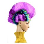 Funny christmas halloween perruque mascarade coiffe peigne  cheveux mohawk, livraison de couleur alatoire ...
