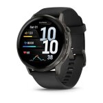 Garmin venu 4 smart watch 45mm, gps, black with dark gray silicone band eu