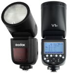 Godox v1p tte ronde ttl flash speedlite pour pentax (noir)