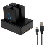 Pour gorpo hero 5 usb chargeur double batterie avec câble usb et voyant led Pour gorpo hero 5 usb chargeur double batterie avec câble usb et voyant led
